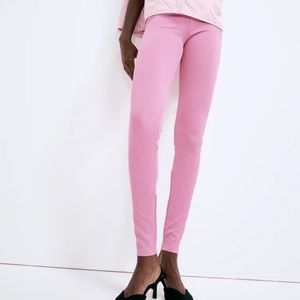 Pink Ribbed Leggings (H&M) NEW WITH TAGS